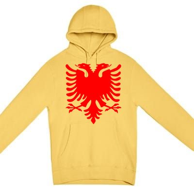 Albanian Flag Eagle Premium Pullover Hoodie