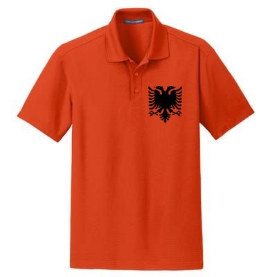 Albanian Flag Eagle Dry Zone Grid Polo