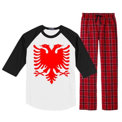 Albanian Flag Eagle Raglan Sleeve Pajama Set