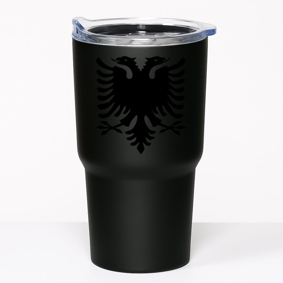 Albanian Flag Eagle Tumbler
