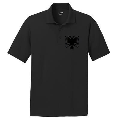 Albanian Flag Eagle PosiCharge RacerMesh Polo