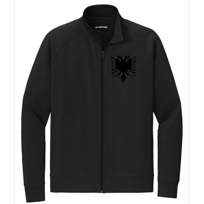 Albanian Flag Eagle Stretch Full-Zip Cadet Jacket