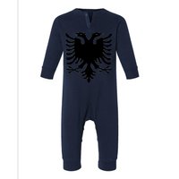 Albanian Flag Eagle Infant Fleece One Piece