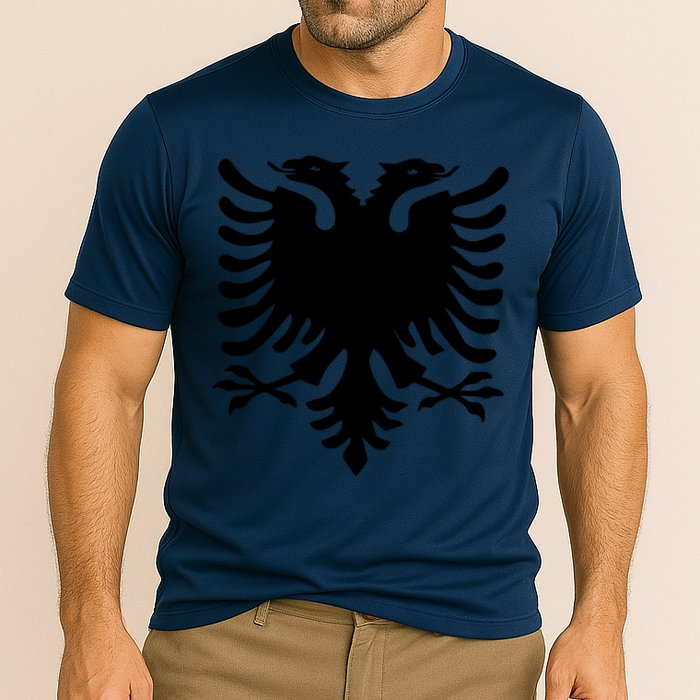 Albanian Flag Eagle Cooling Performance Crew T-Shirt