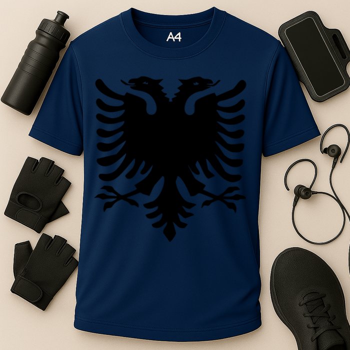 Albanian Flag Eagle Cooling Performance Crew T-Shirt
