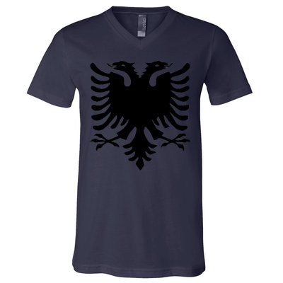 Albanian Flag Eagle V-Neck T-Shirt