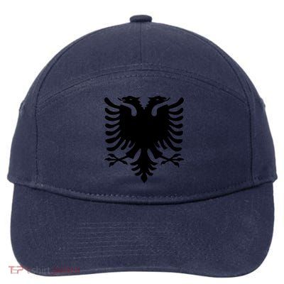 Albanian Flag Eagle 7-Panel Snapback Hat