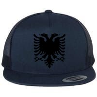 Albanian Flag Eagle Flat Bill Trucker Hat
