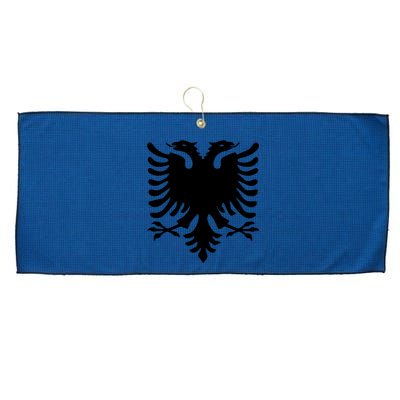 Albanian Flag Eagle Large Microfiber Waffle Golf Towel