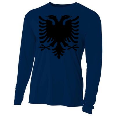 Albanian Flag Eagle Cooling Performance Long Sleeve Crew