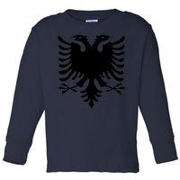 Albanian Flag Eagle Toddler Long Sleeve Shirt