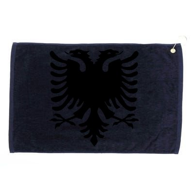 Albanian Flag Eagle Grommeted Golf Towel