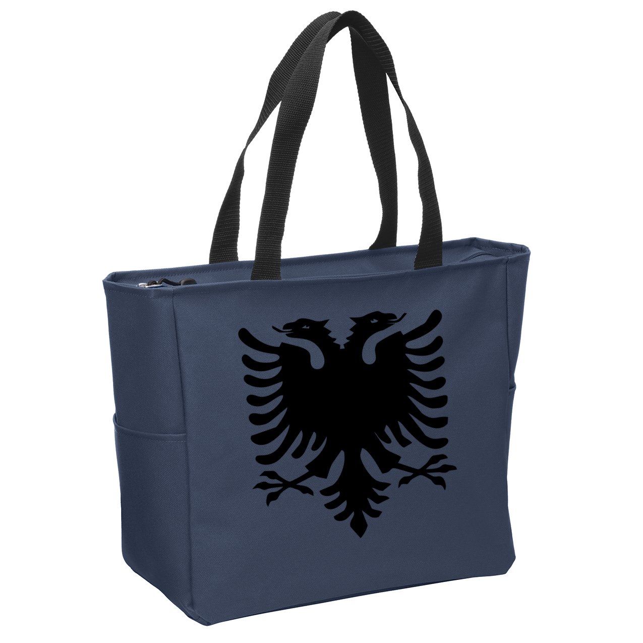 Albanian Flag Eagle Zip Tote Bag
