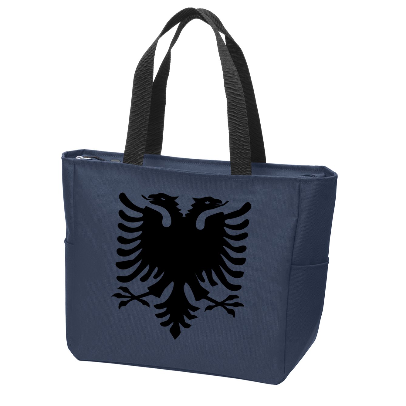 Albanian Flag Eagle Zip Tote Bag
