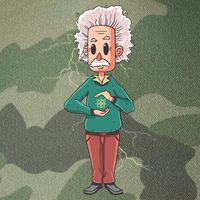 Albert Einstein Cartoon Legacy Tie Dye Trucker Hat
