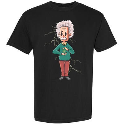 Albert Einstein Cartoon Garment-Dyed Heavyweight T-Shirt