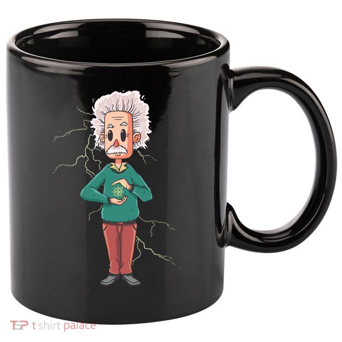 Albert Einstein Cartoon 11oz C Handle Ceramic Mug