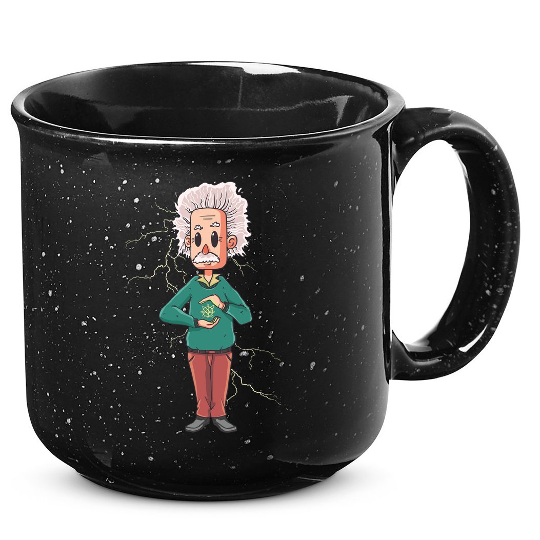Albert Einstein Cartoon 15oz Campfire Ceramic Mug