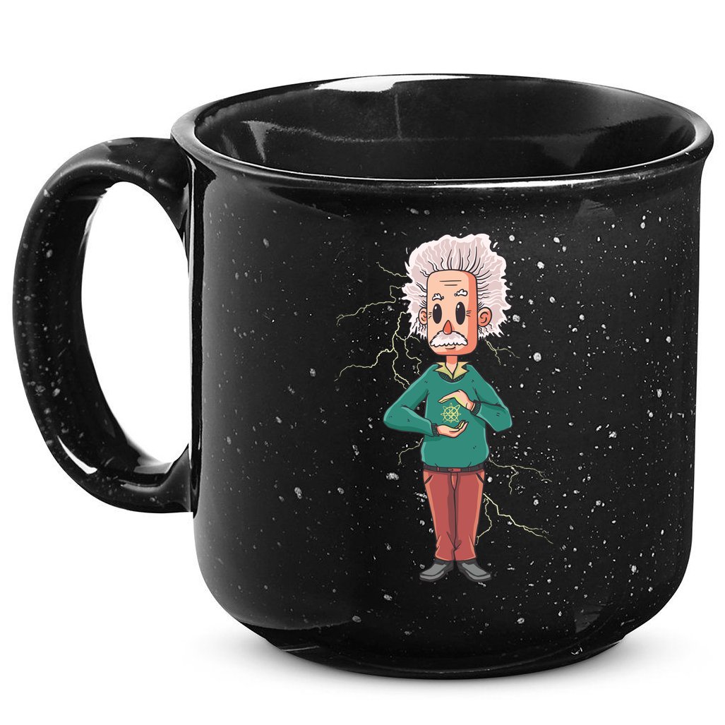 Albert Einstein Cartoon 15oz Campfire Ceramic Mug