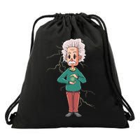 Albert Einstein Cartoon Drawstring Bag