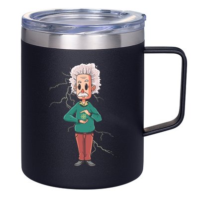 Albert Einstein Cartoon 12oz Stainless Steel Coffee Mug