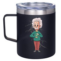 Albert Einstein Cartoon 12oz Stainless Steel Coffee Mug