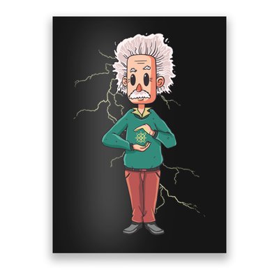 Albert Einstein Cartoon Poster