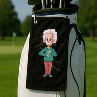 Albert Einstein Cartoon Golf Towel