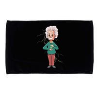 Albert Einstein Cartoon Microfiber Hand Towel