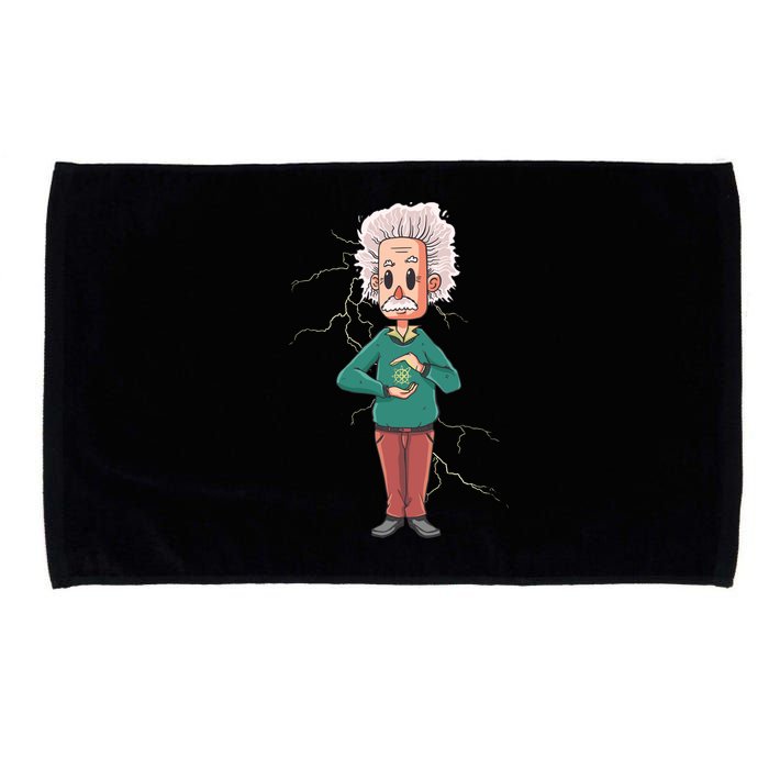 Albert Einstein Cartoon Microfiber Hand Towel