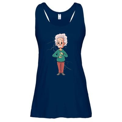 Albert Einstein Cartoon Ladies Essential Flowy Tank