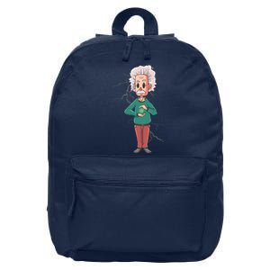 Albert Einstein Cartoon 16 in Basic Backpack