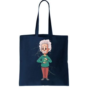 Albert Einstein Cartoon Tote Bag