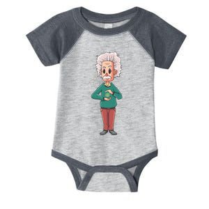 Albert Einstein Cartoon Infant Baby Jersey Bodysuit