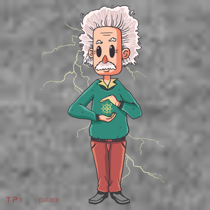 Albert Einstein Cartoon Hoodie