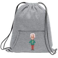 Albert Einstein Cartoon Sweatshirt Cinch Pack Bag