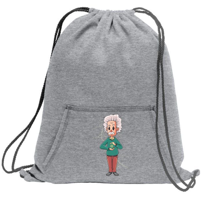 Albert Einstein Cartoon Sweatshirt Cinch Pack Bag