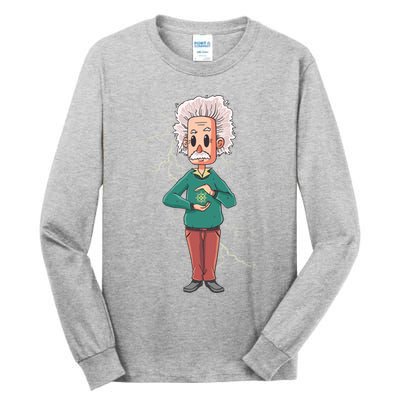 Albert Einstein Cartoon Tall Long Sleeve T-Shirt