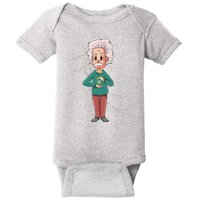 Albert Einstein Cartoon Baby Bodysuit