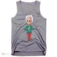 Albert Einstein Cartoon Tank Top
