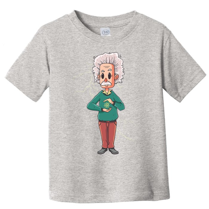 Albert Einstein Cartoon Toddler T-Shirt