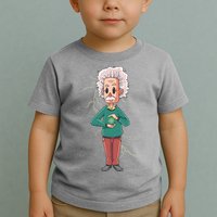 Albert Einstein Cartoon Toddler T-Shirt
