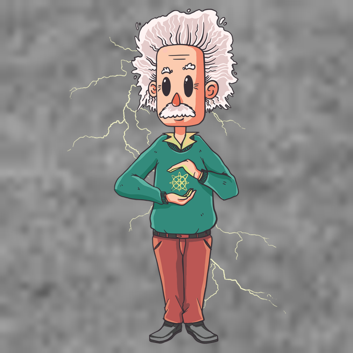 Albert Einstein Cartoon Toddler T-Shirt