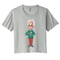 Albert Einstein Cartoon Crop Top