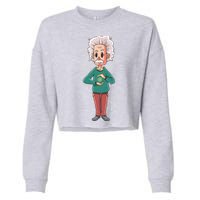 Albert Einstein Cartoon Cropped Pullover Crew