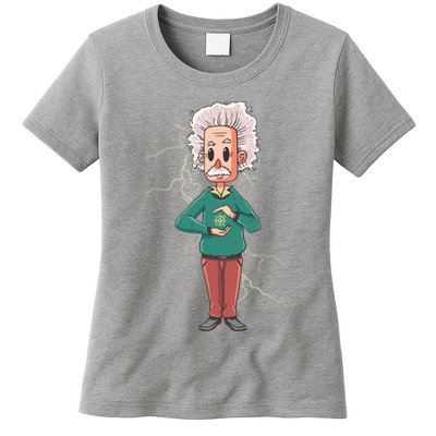 Albert Einstein Cartoon Womens T-Shirt