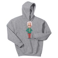 Albert Einstein Cartoon Kids Hoodie