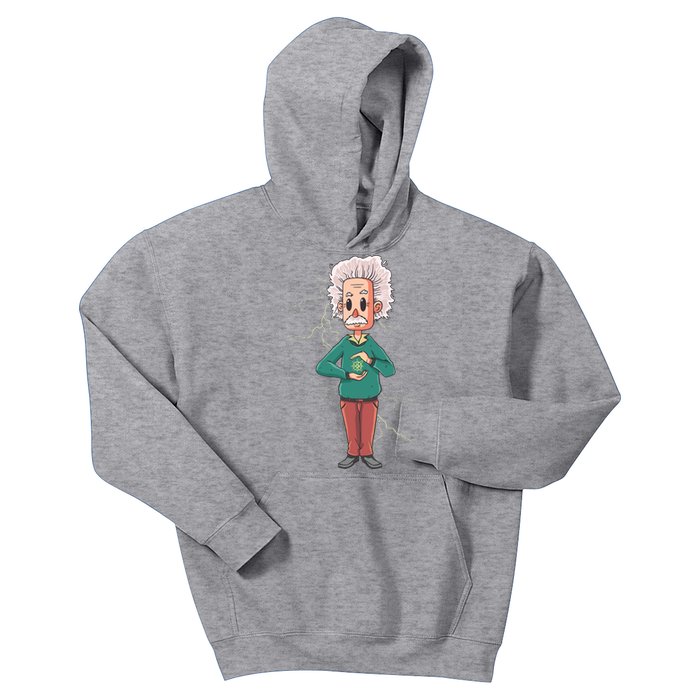 Albert Einstein Cartoon Kids Hoodie