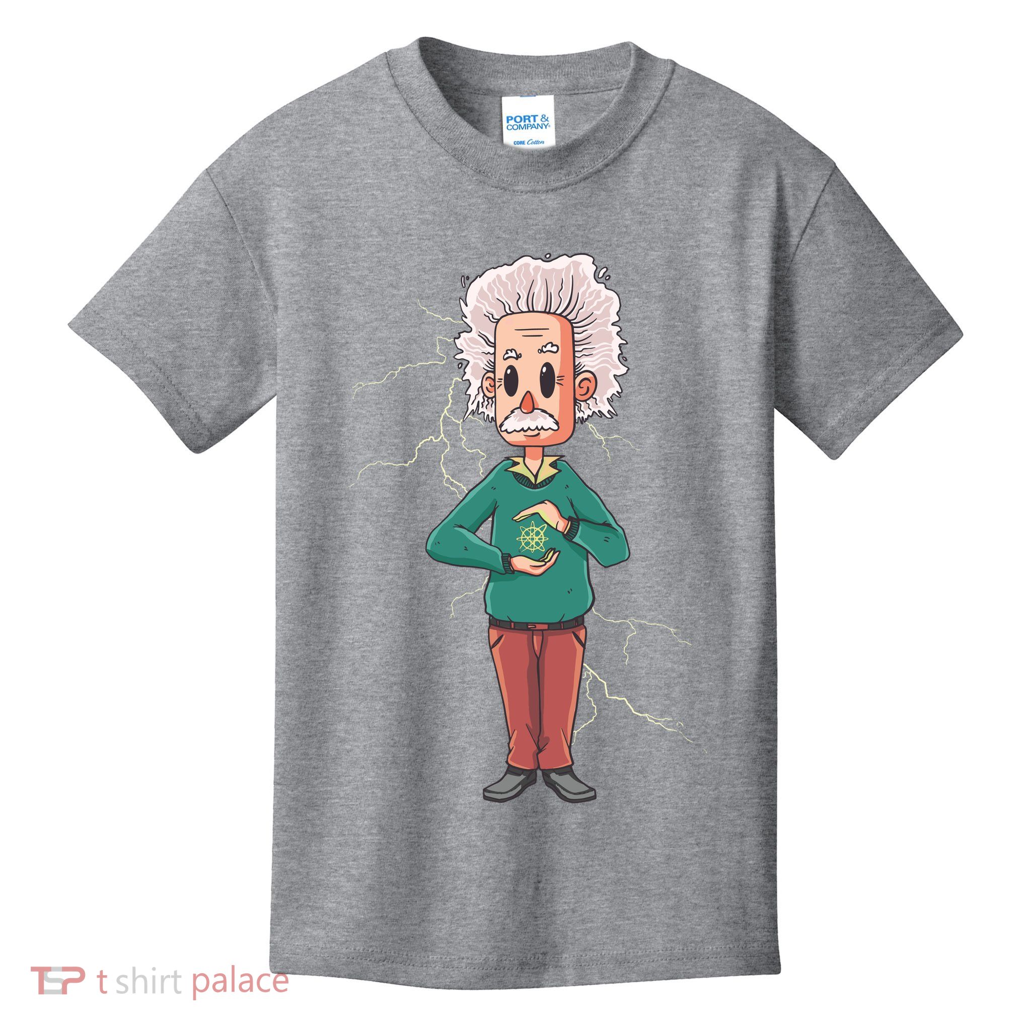 Albert Einstein Cartoon Kids T-Shirt