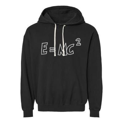 Albert Einstein E=MC2 Equation Garment-Dyed Fleece Hoodie